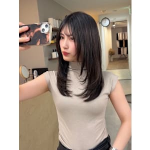 ★夏韓国ヘアハッシュカットレイヤーカット前髪顔周りくびれヘア