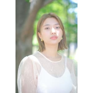 【表参道/松本匡介】切りっぱなしベージュボブ