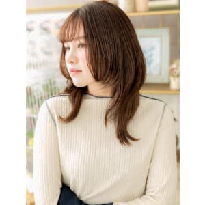 前髪パーマレイヤーカットミディアムウルフ　くすみベージュ - COVER HAIR bliss【カバーヘア ブリス】志木/志木南口駅前店【カバーヘア ブリス シキ シキミナミグチエキマエテン】掲載中