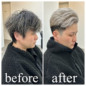 透明感カラー/刈り上げスタイル/ホワイトカラー/岡崎市