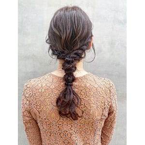 ケイ＊編みおろし　ヘアセット　お呼ばれセット