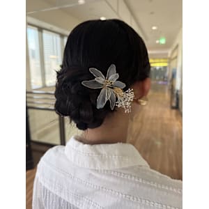 シニヨン/ヘアセット/結婚式