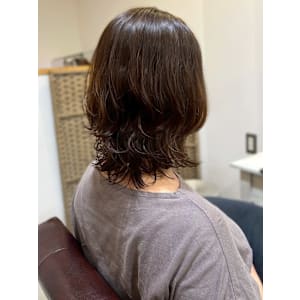 ウルフカット ウルフパーマ ニュアンスパーマ 透明感カラー