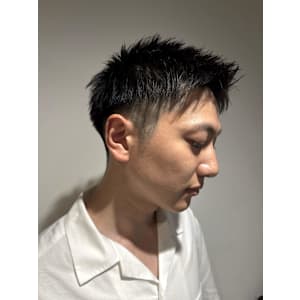 ツーブロック×束感ショート