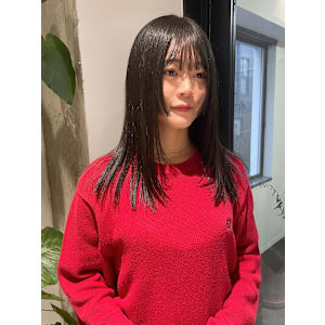 レイヤーカットフェイスレイヤーオリーブブラウン