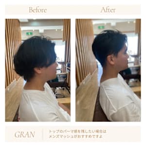 お客様髪質改善データ1874（メンズマッシュ）