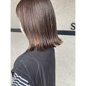 切りっぱなしボブ/グレージュ/天神美容室/大名美容室 - loup【ルー】掲載中