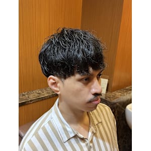 銀座　理容室　ナチュラルパーマ　重めバングスタイル - ヘアーモードキクチ 銀座店【ヘアーモードキクチ】掲載中