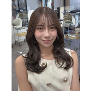 髪質改善グレージュカラーカーキベージュレイヤーロング錦糸町