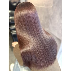 《鈴木茉奈》ピンクブラウン/ダブルカラー/艶髪