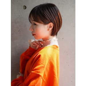 大人可愛いショートボブ丸みショート◎