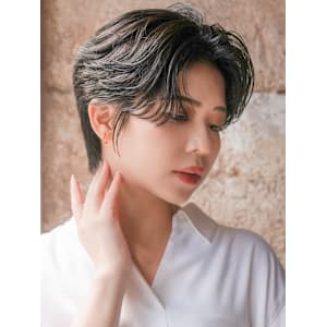 20代30代40代ひし形大人かわいい小顔ラベンダーアッシュ