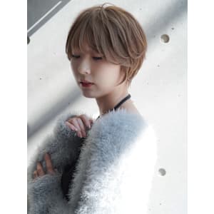 大人可愛いショートボブ丸みショート◎