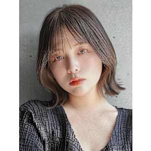 大人可愛い20代30代40代50代前下がりボブ