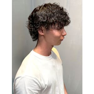 メンズパーマ ウルフパーマ スパイラルパーマ ミディアム