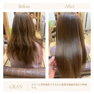 お客様髪質改善データ1877（髪質改善縮毛矯正カラー）