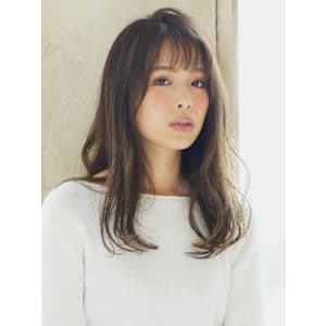 ダークグレージュ 透明感カラー 顔周りカット 前髪カット