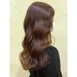 ウェーブヘア ブラウンベージュ 韓国 髪質改善トリートメント