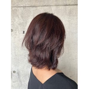 くびれヘア/アプリコットオレンジ/夏のヘアアレンジ