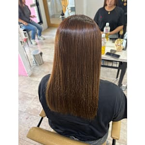 縮毛矯正カラー