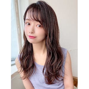 暗髪でも出せるこなれ感フェイスレイヤー×ナチュラルセミロング - AFLOAT/L 錦糸町【アフロートエル】【アフロートエル キンシチョウ】掲載中