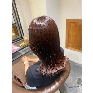 カラー/髪質改善/ピンクブラウン/ブラウンカラー