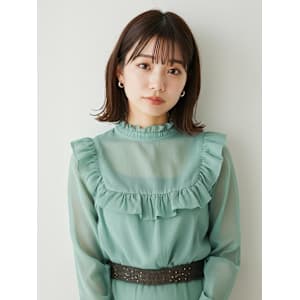 #暗めカラー　#切りっぱなしボブ