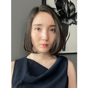 ショート・ボブ/面長/前髪なし/絶壁解消/30代/40代/
