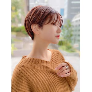 大人愛されショートヘア/ハンサムショート/透明感ベージュ