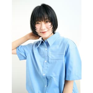 くびれヘア/アプリコットオレンジ/レイヤー/ショートボブ/韓