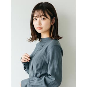 #暗めカラー　#外ハネミディアム