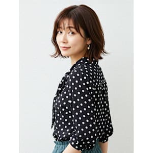 #暗めカラー　#くせ毛風パーマ　#ミセスボブスタイル