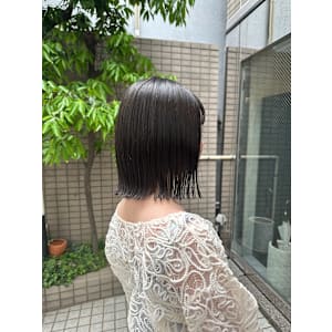 ◎まとまりやすいナチュラルボブ×透明感カラー