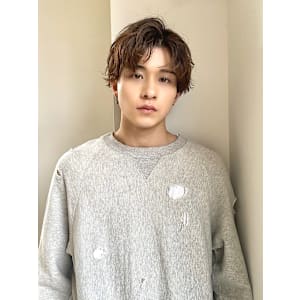 men'sシャドウニュアンスパーママッシュセンターパート