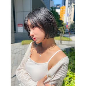 色っぽ＆韓国風ボブ/小顔ヘア/ミニボブ/暗髪