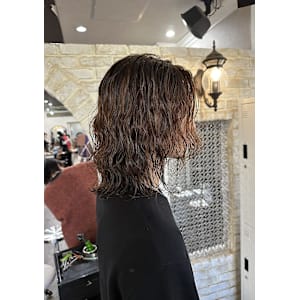 メンズロングウェーブパーマ