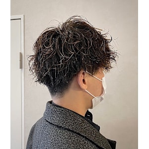 ツイスパ刈り上げマッシュ