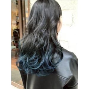 #インナーカラー　#ブルーカラー