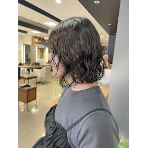 ［風花］オリーブブラウンカラー／ニュアンスパーマ