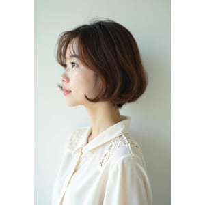 やわらかく上品な丸みボブ｜