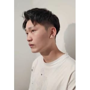 メンズ　ナチュラルフェード × マッシュショート