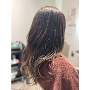 明るめくすみブラウン×ロング『銀座/個室』