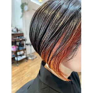 NINE HAIR×ショート×ボブ×インナーカラー - NINE HAIR【ナイン ヘアー】掲載中