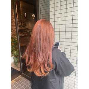 夏にぴったりオレンジヘア♪