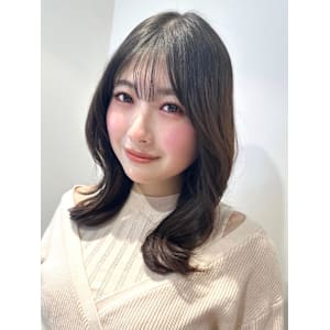 山村/グレージュカラーくびれヘア/前髪/大人かわいい銀座