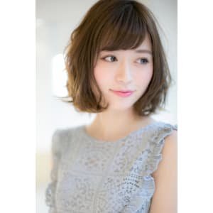 山村/小顔ゆるふわパーマふんわりボブパーマミディアムヘア銀座