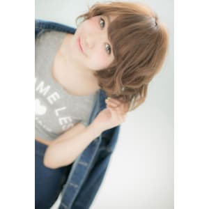 山村/小顔ボゆるふわパーマボブナチュラルボブショートボブ銀座