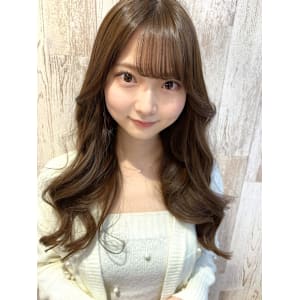 山村デジタルパーマ/サイドバング韓国風ロング/前髪カット銀座