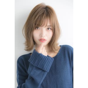 山村/ひし形シルエット外ハネボブ/くびれボブ/前髪カット銀座