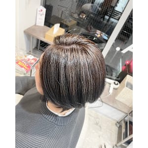 白髪ぼかしハイライト×グレージュ